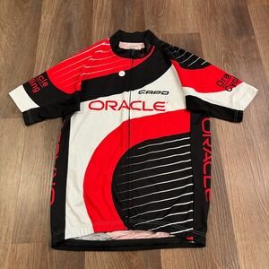 CAPO Oracle Cycling Jersey Men's Size Medium Short Sleeve Black Red White